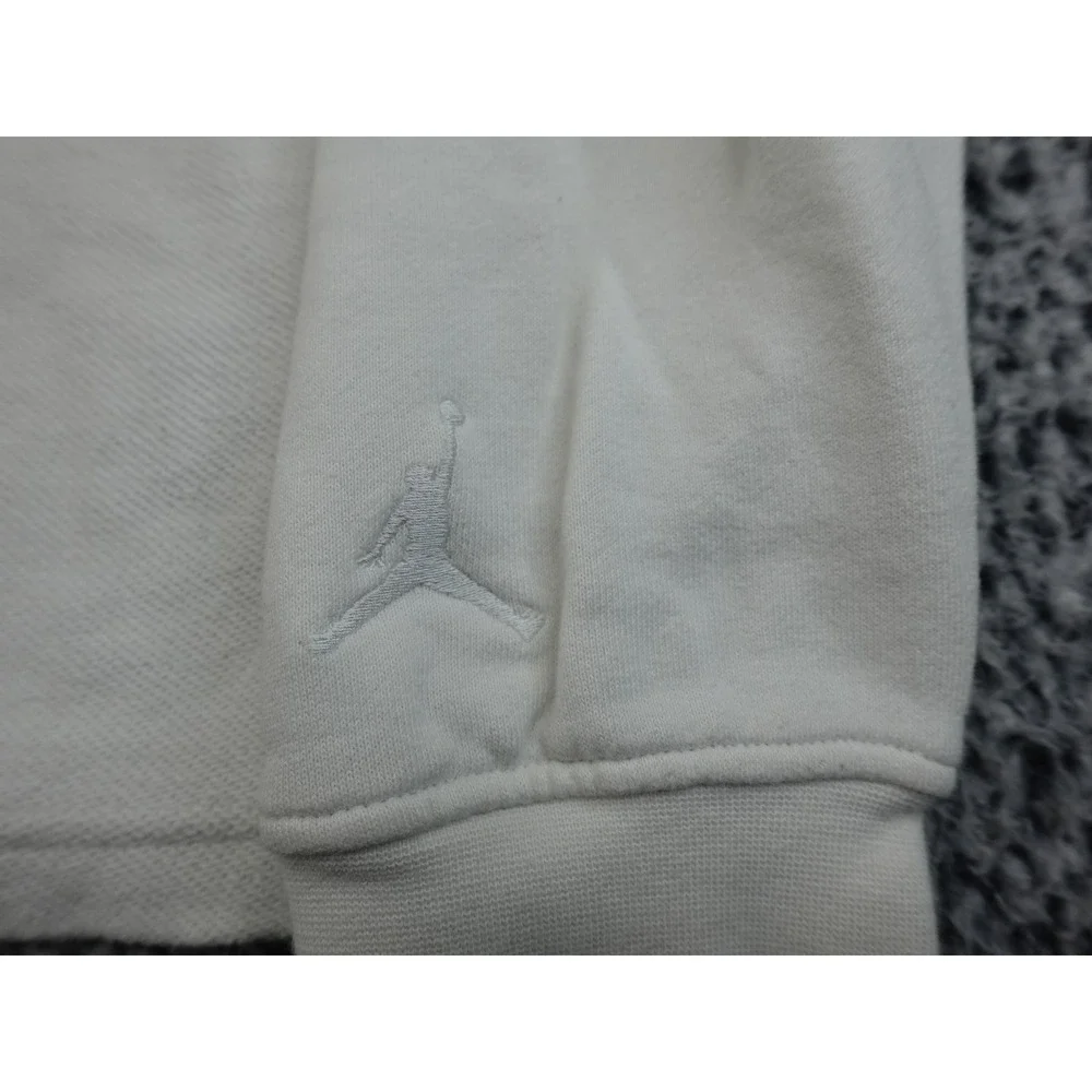 Jordan‎ Sweatshirt Mens Small Off-White Embroidered Script Logo FN4607-100